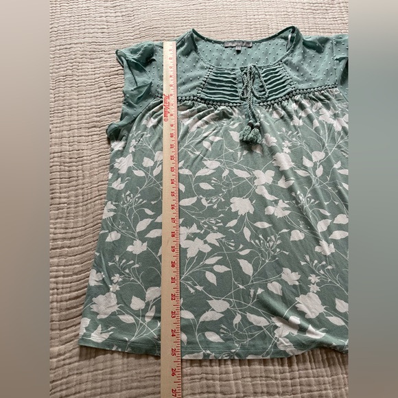 Daniel Rainn Short Sleeved Blouse - Seafoam Green/White - Size XL - Picture 14 of 14